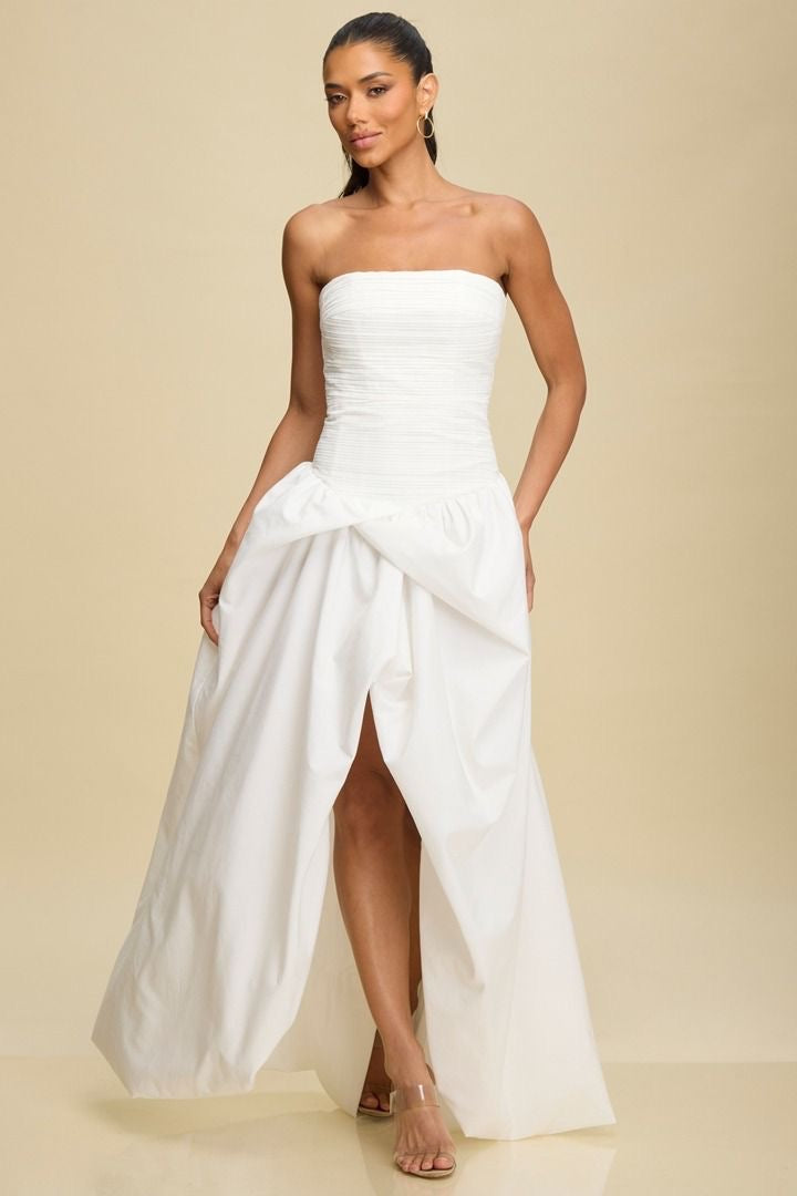 Nova White Strapless Dress