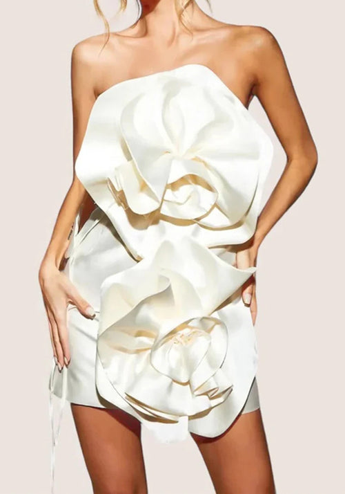 Alice Flower Cream Dress