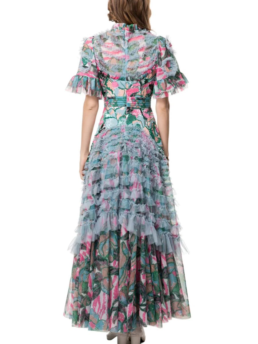 Garden Muse Ruffle Maxi Dress