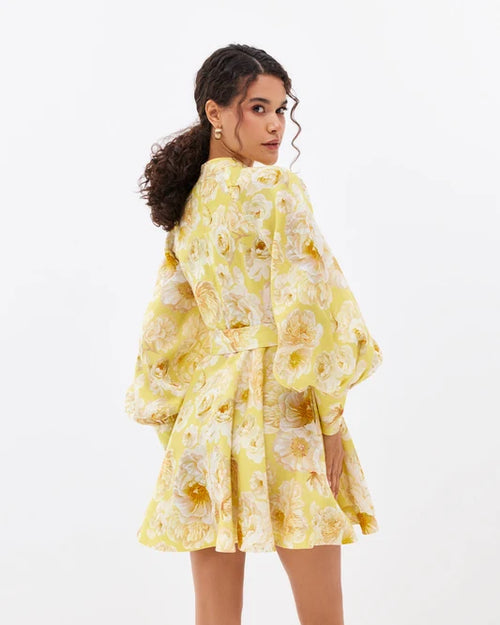 Lemon Blossom Mini Dress