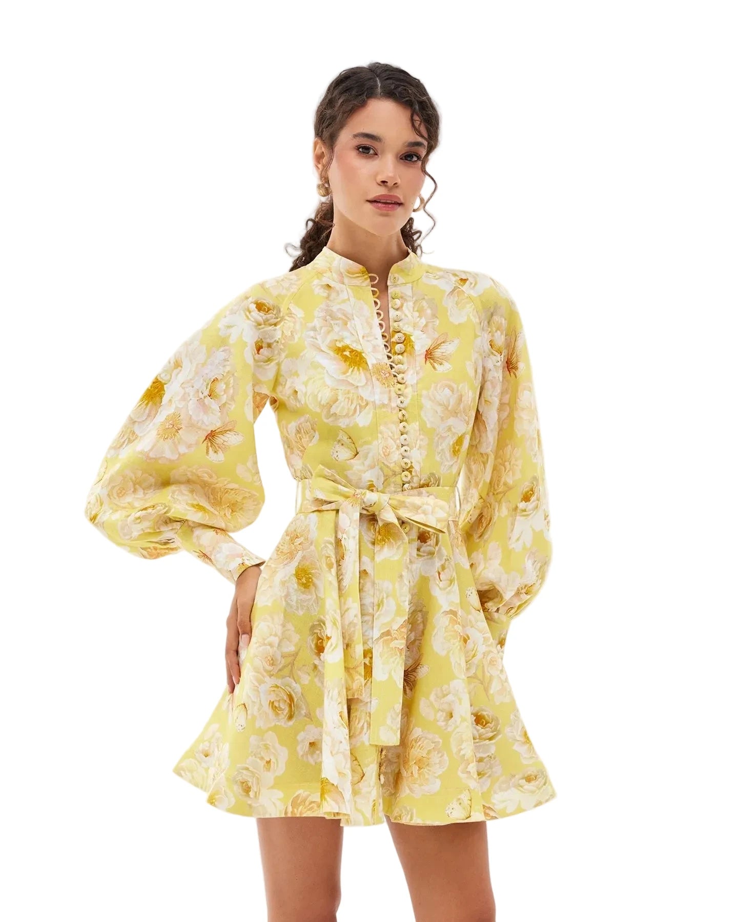 Lemon Blossom Mini Dress