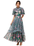 Garden Muse Ruffle Maxi Dress