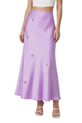Satin Lavender Maxi Skirt