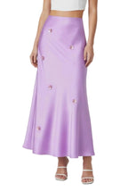 Satin Lavender Maxi Skirt