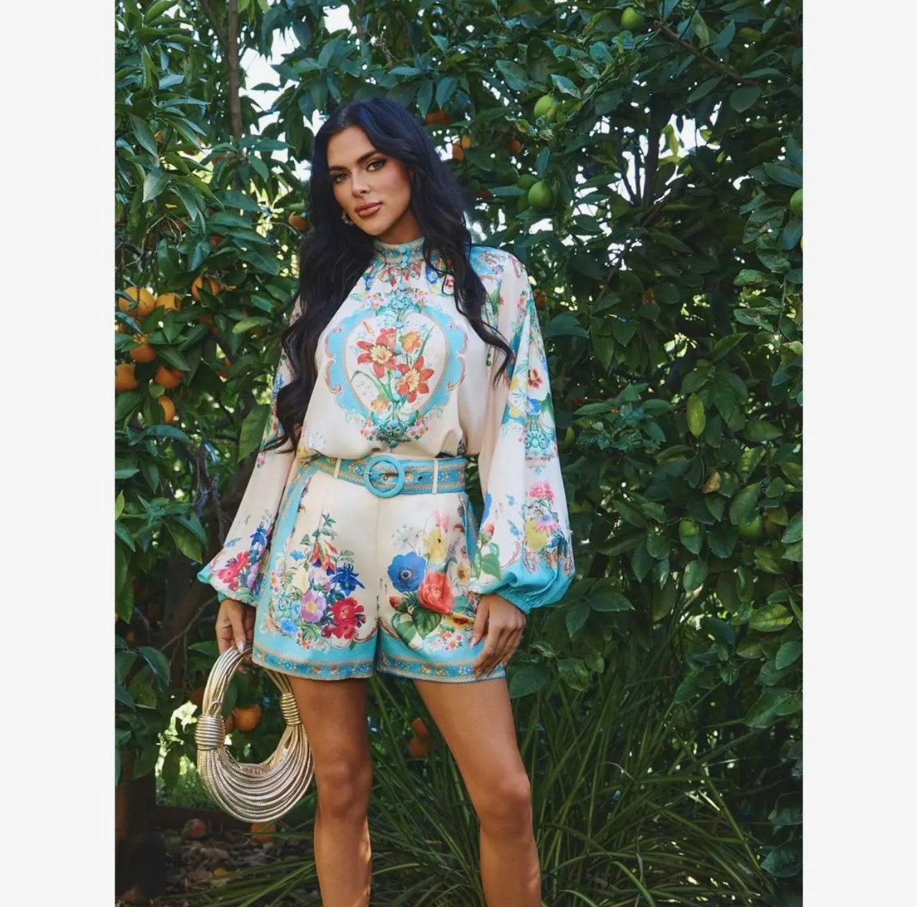 Turquoise Garden Two Piece Set